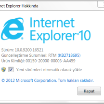 Windows 7 İçin İnternet Explorer 10 Final Sürümü Yayınlandı
